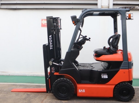 Used Forklift Toyota 8FB15, Electric Forklift, 1.5 Tons Load Capacity.