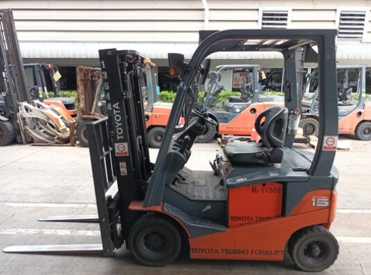 รถโฟล์คลิฟท์ไฟฟ้ามือสอง Toyota 8FBN15 ยกได้ 1.5 ตัน เสาสูง 3 เมตร | No 13644