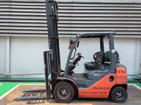 รถโฟล์คลิฟท์แก๊สโซลีนมือสอง Toyota 32-8FG20 ยกได้ 2 ตัน เสาสูง 5 เมตร | No 12769
